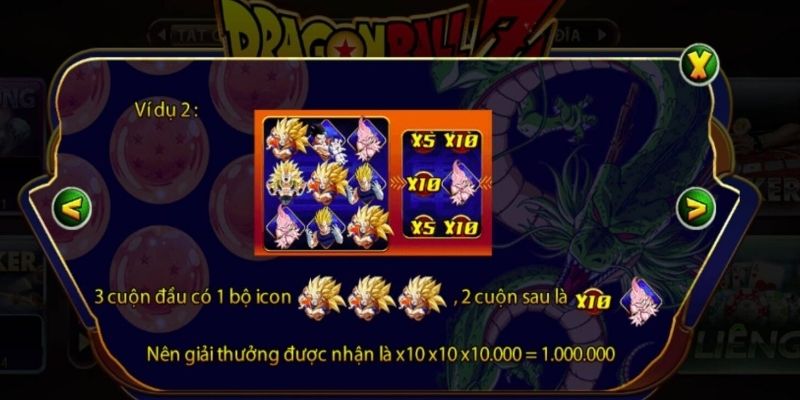 Hướng dẫn thao tác chơi trong game Dragon Ball nổ hũ