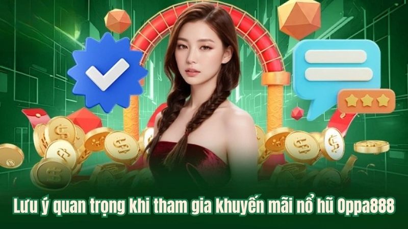 Lưu ý quan trọng khi tham gia khuyến mãi nổ hũ Oppa888